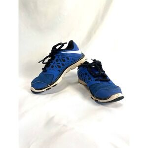 NIKE FLEX 2015 RUN YOUTH BOYS BLUE BLACK WHITE ATHLETIC SHOES SIZE 11Y RUNNING